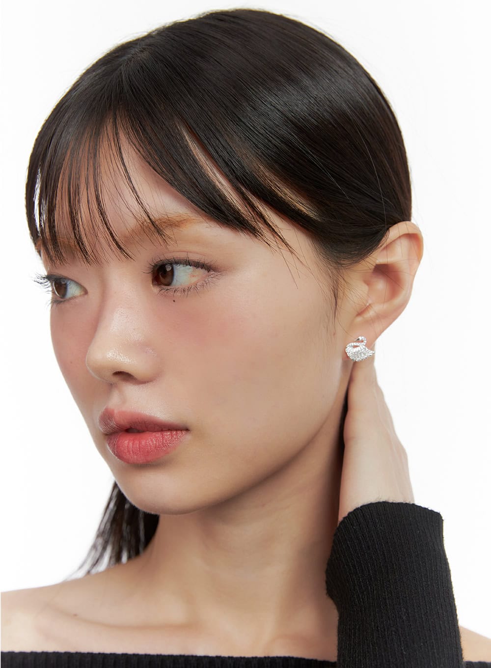 Swan Silver Earrings IO418