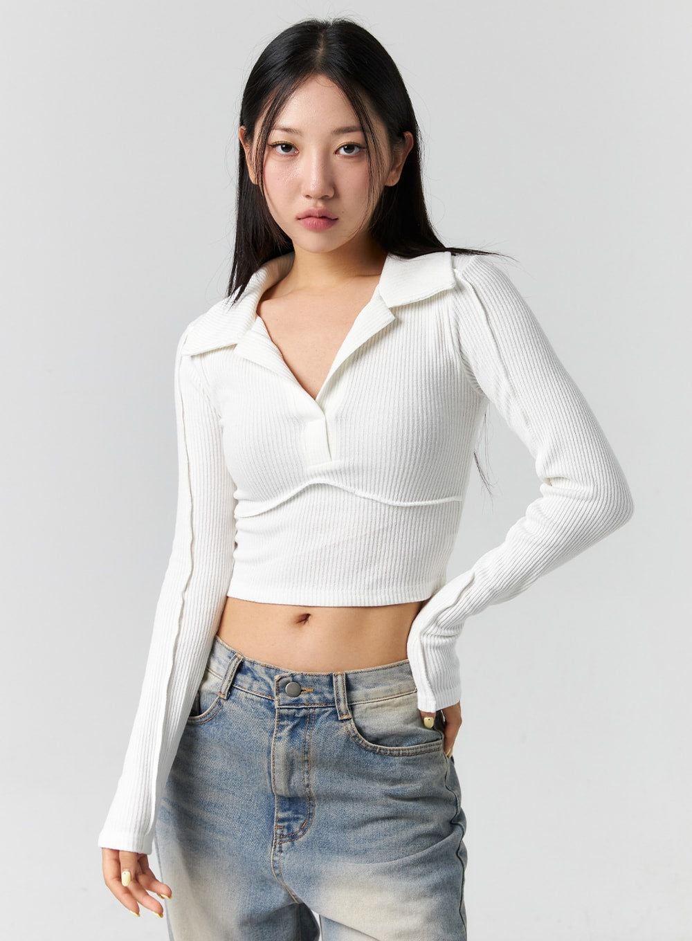 Collar Crop Top CS308