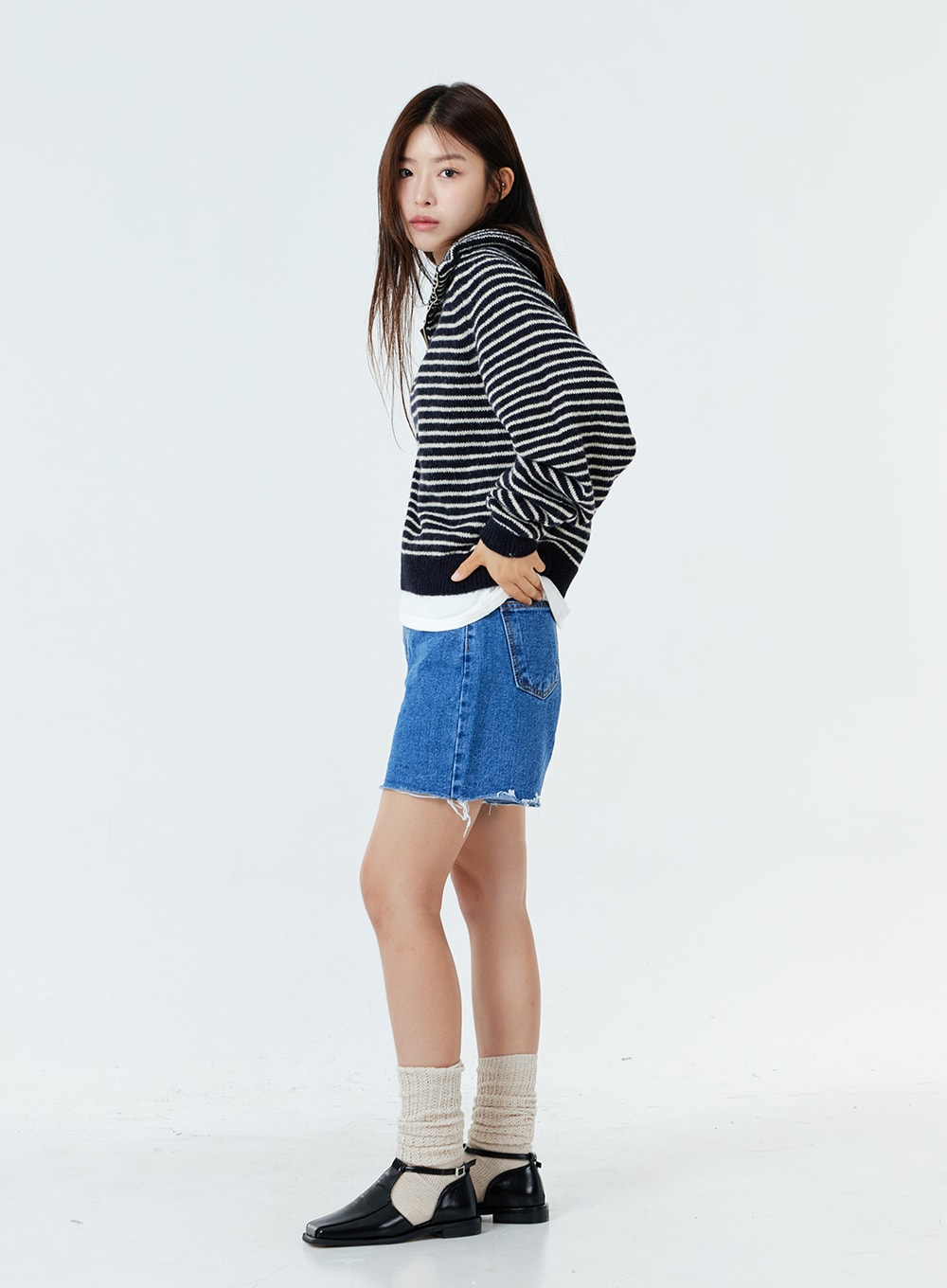 Knitted Half Knee Socks OS02