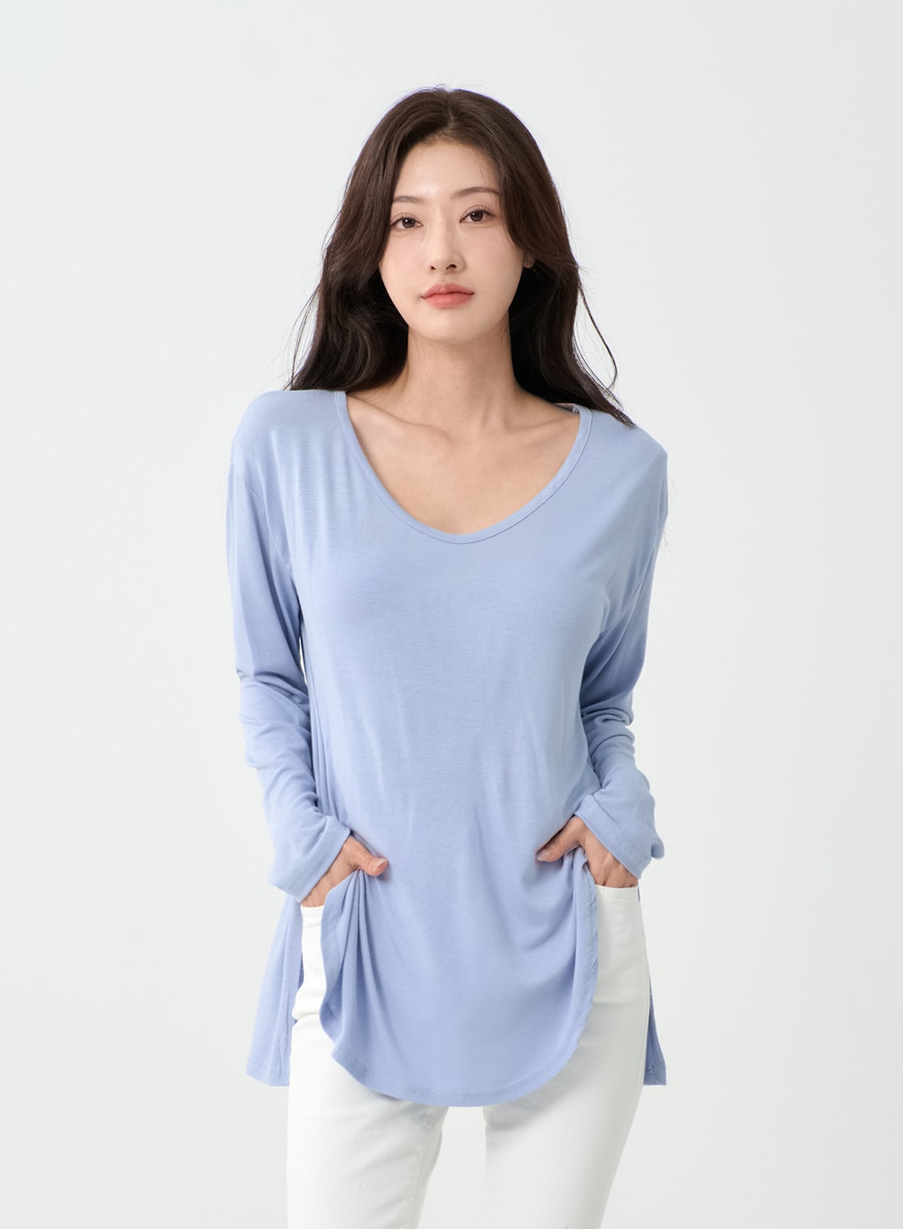 V-Neck Long T-Shirt IO14
