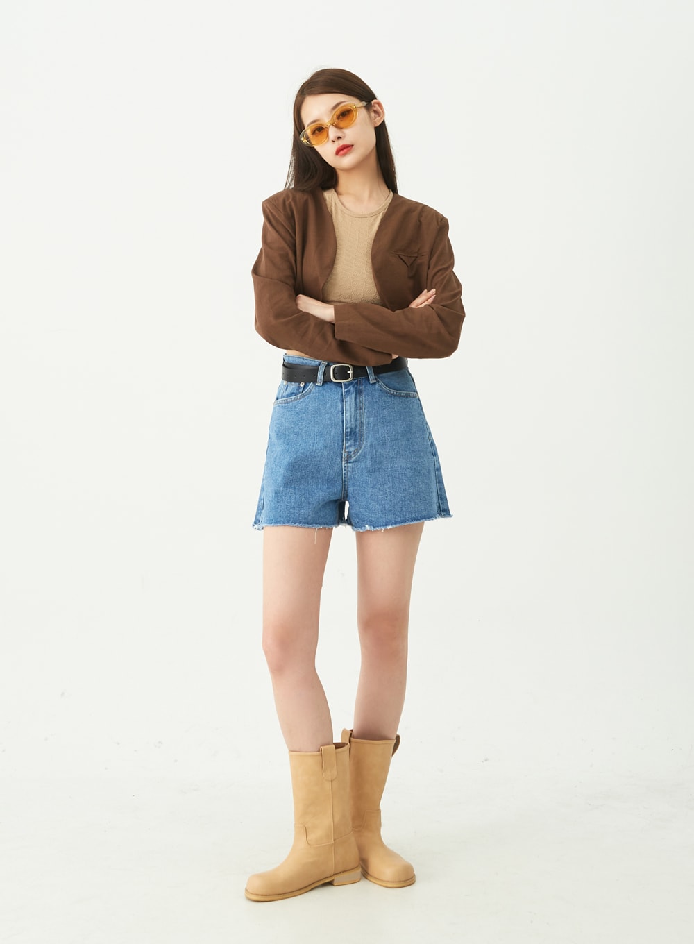Raw Hem Denim Shorts CU5
