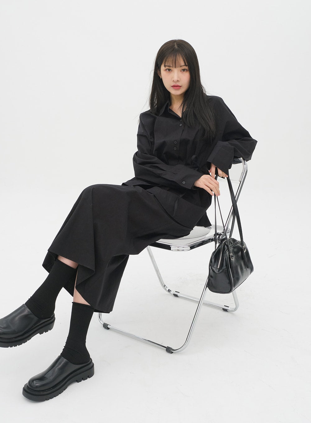 Maxi Shirt with Waist Strap J21