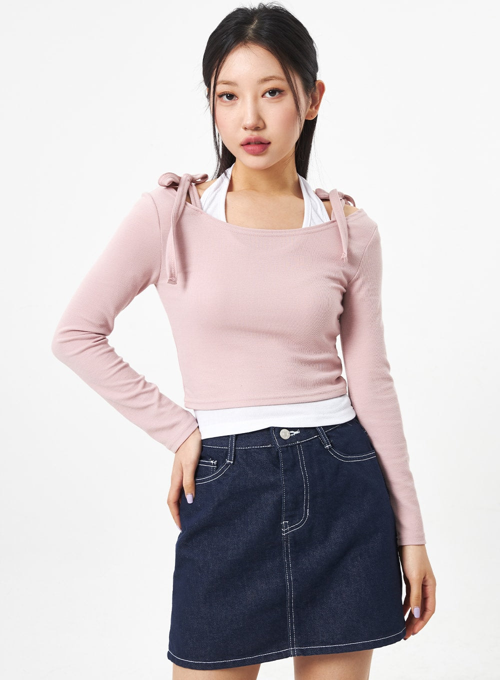 Ribbon Cropped Top CA306