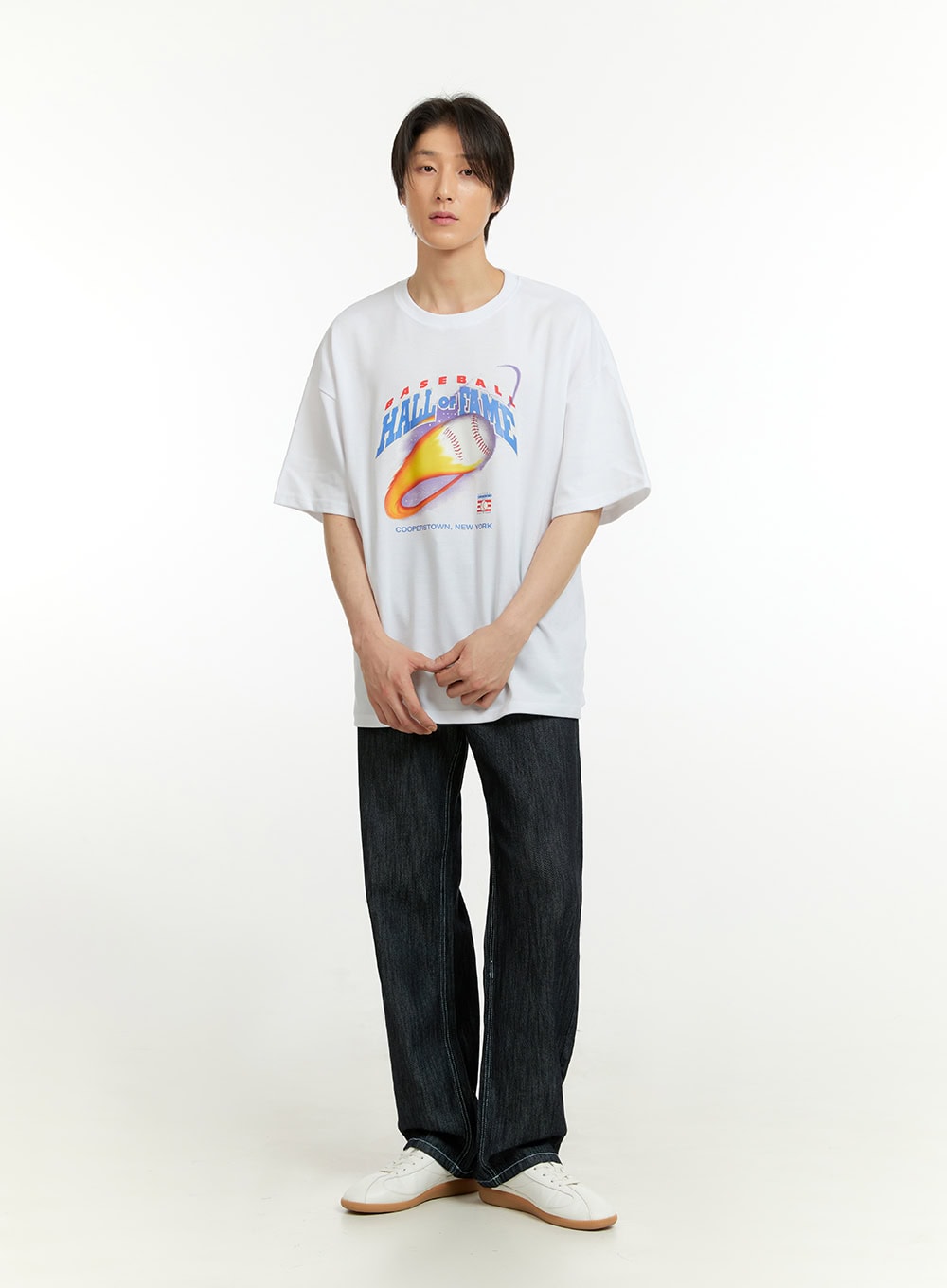 Men's Solid Wide Jeans IL418