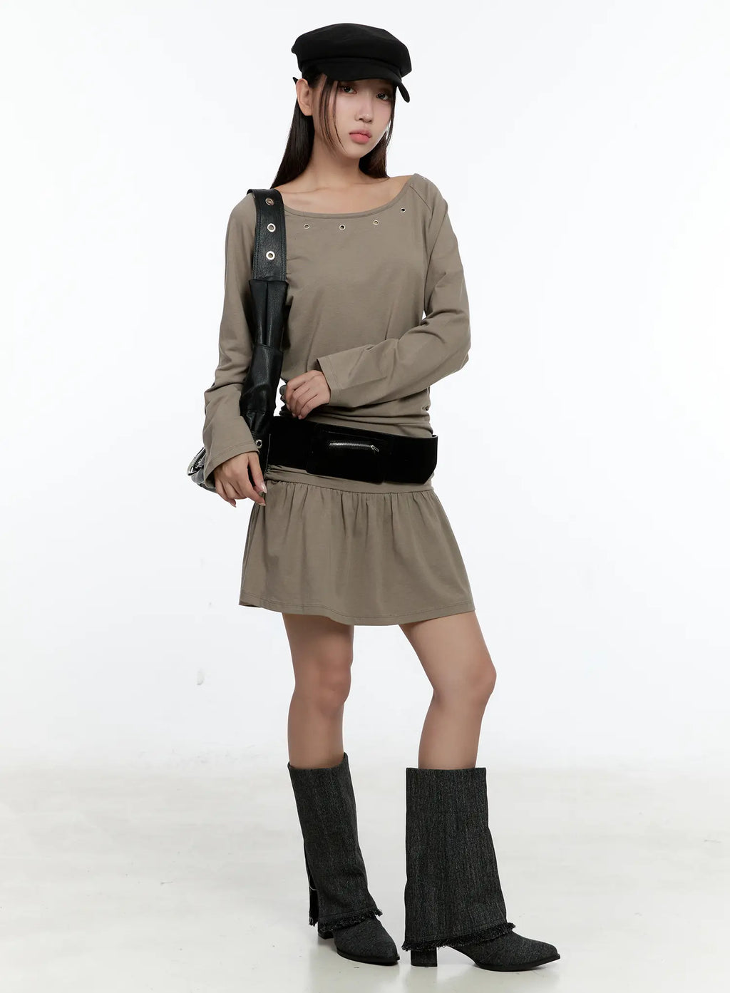 Studded Off-Shoulder Mini Dress CS517