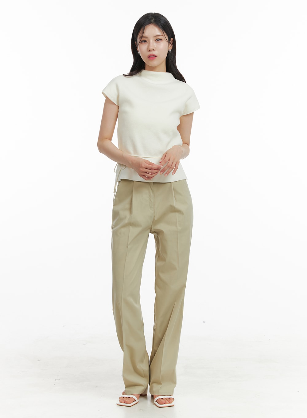 Pintuck Straight Fit Trousers OA419