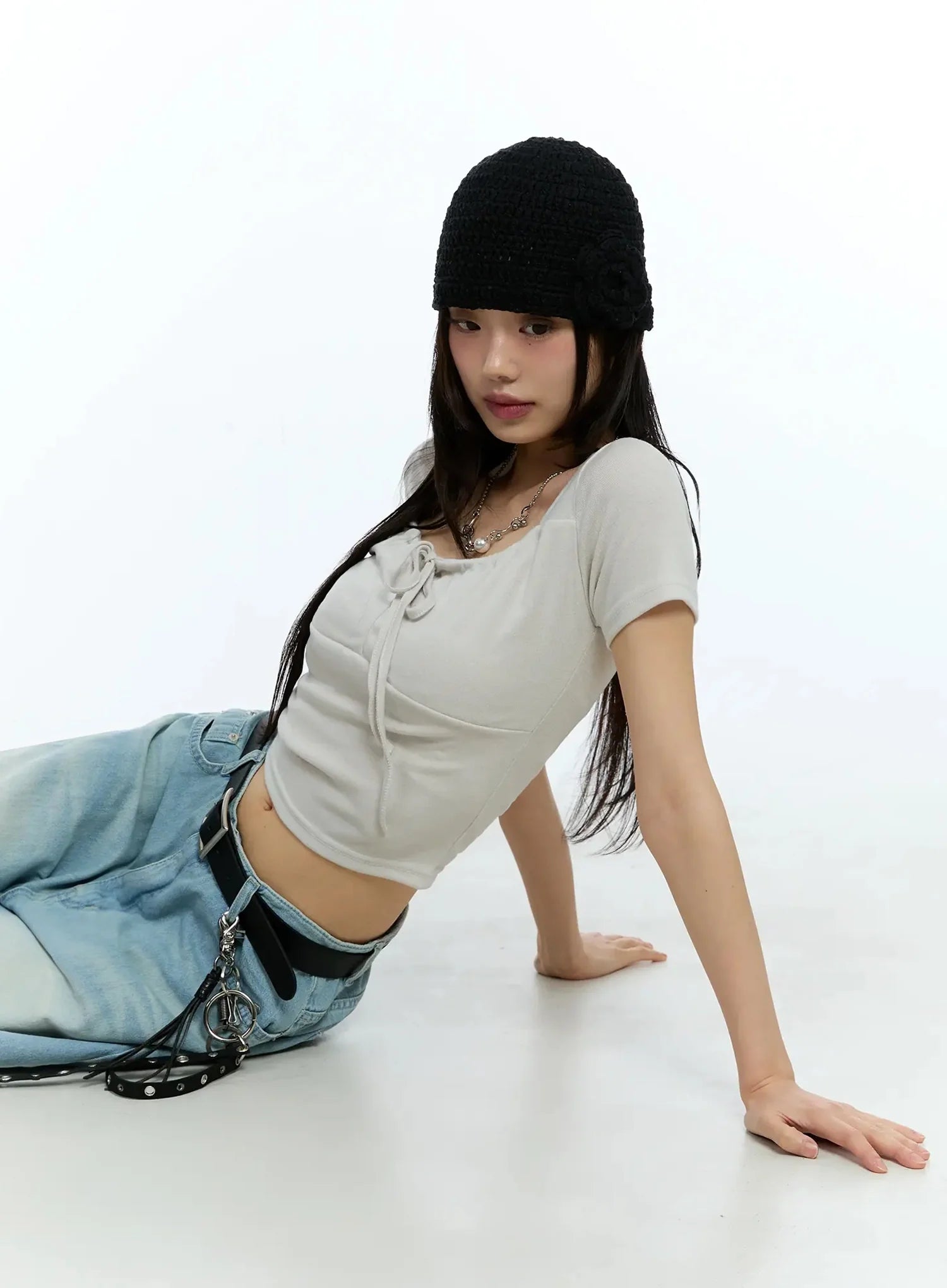 Ribbon Detail Crop Top IU524