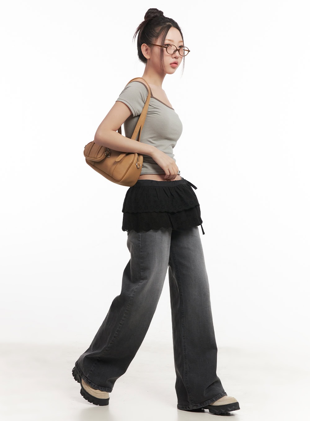 Slim-Fit Stylish Crop Tee & Cami Set CM528