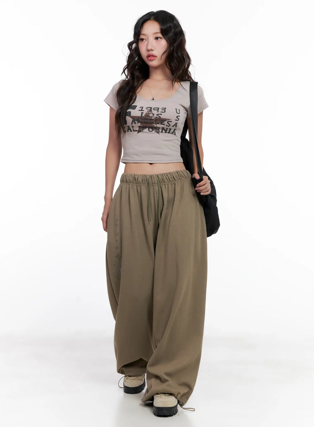 Graphic U-Neck Cropped Tee CL518
