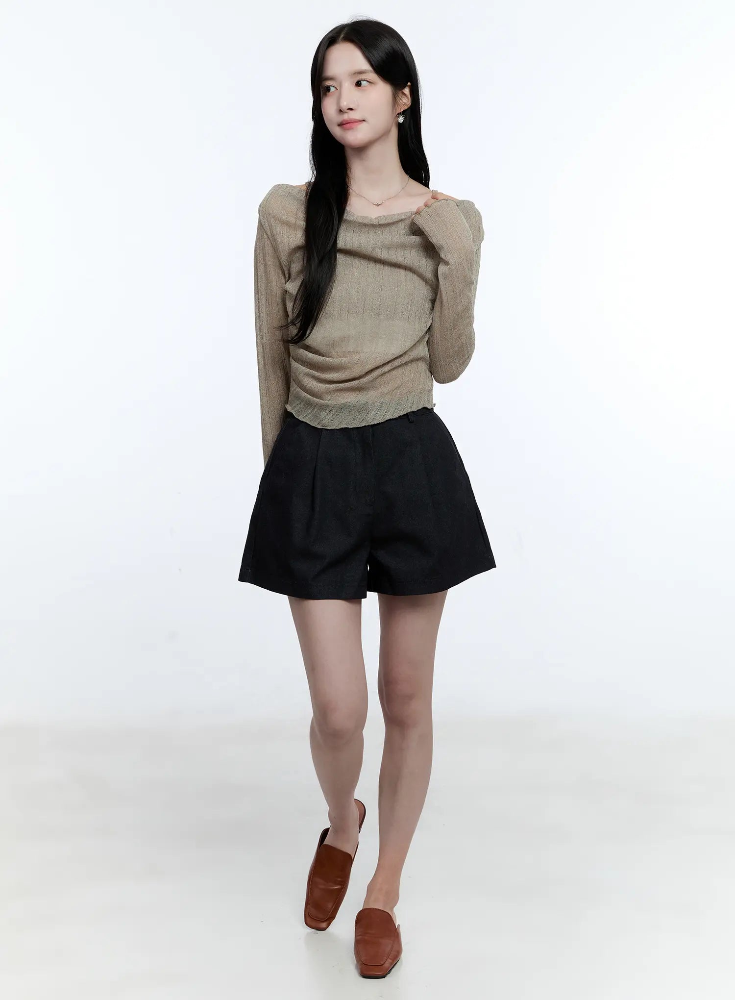 Mesh Knit Off-Shoulder and Cami Set CG513