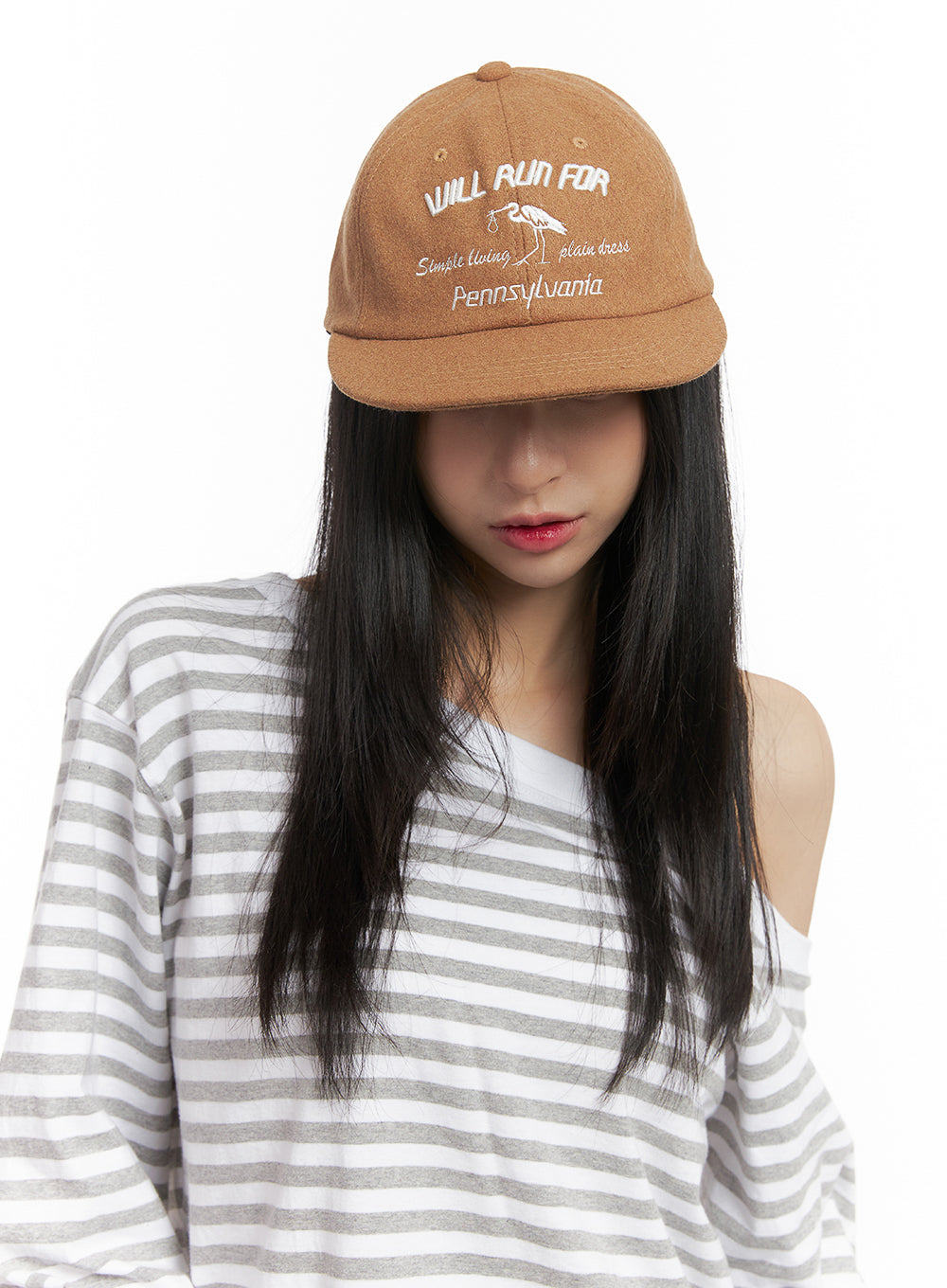 Lettering Embroidered Hat CN426