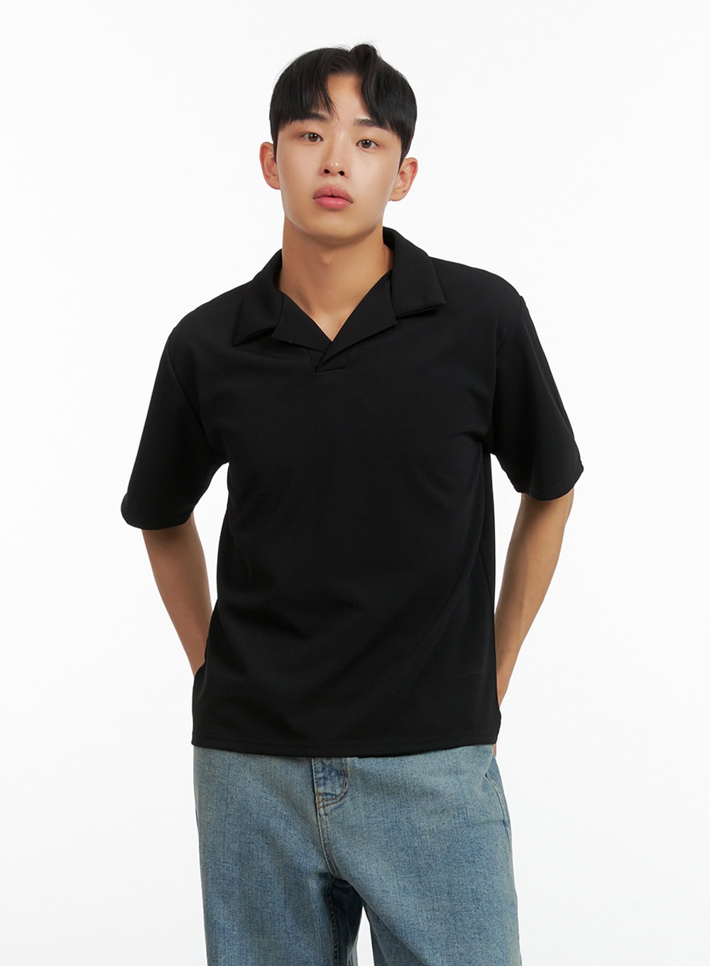 Men's Polyester Collar T-Shirt IU412