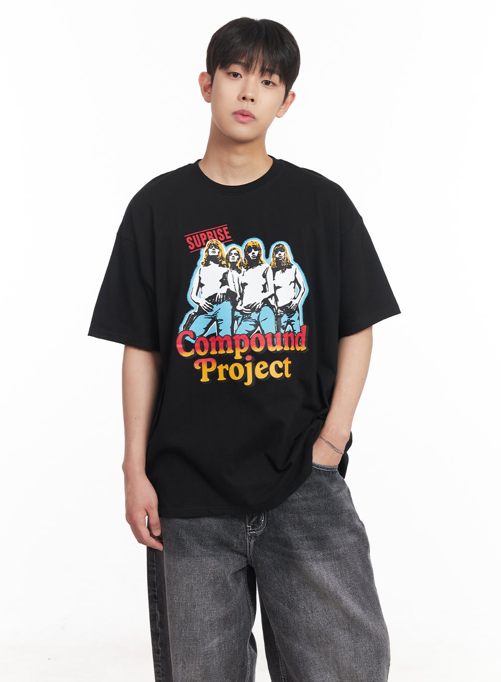 Men's Compound Graphic Oversize T-Shirt IA525
