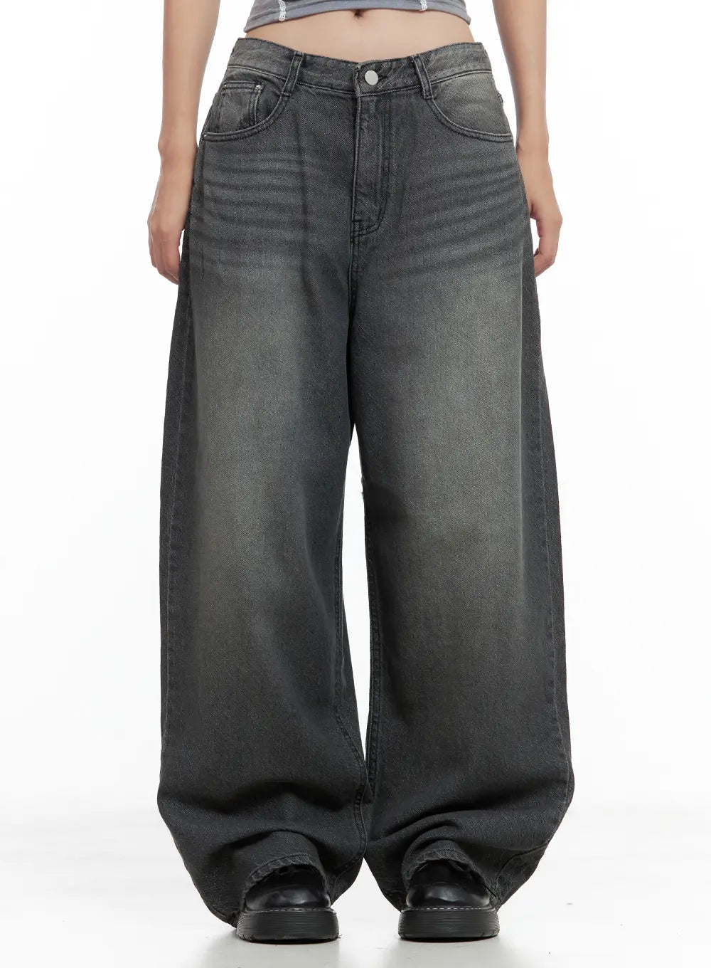 Kumi Washed Wide-Leg Summer Denim Jeans CL508