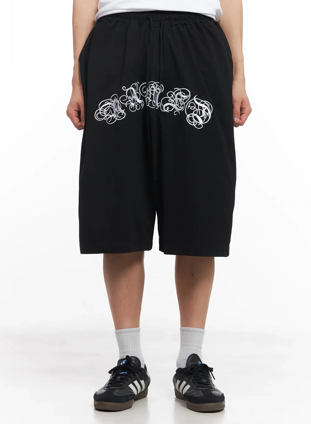 Men's Embroidered Graphic Sweat Shorts IU518