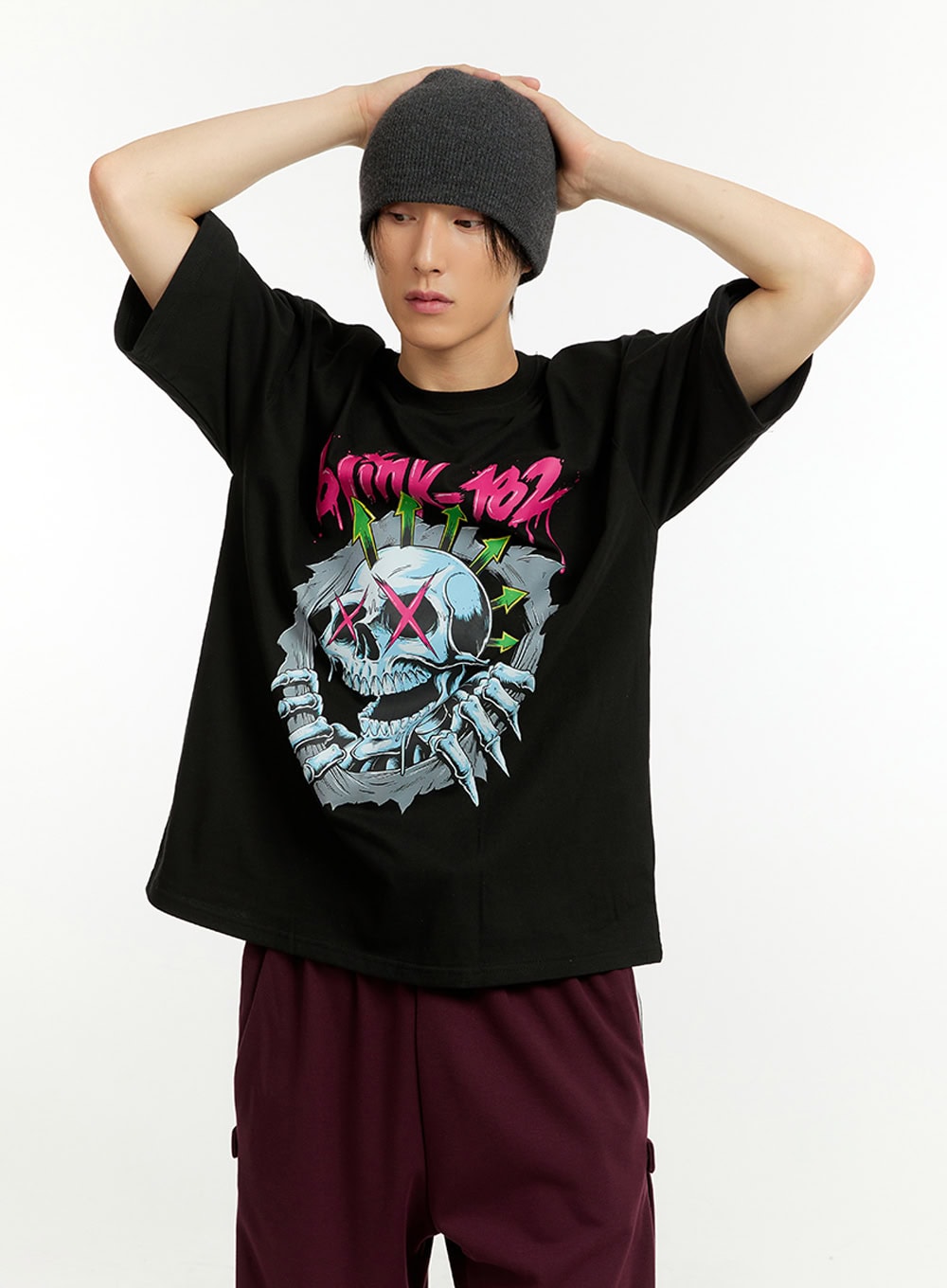 Men's Cotton Lettering T-Shirt IL418