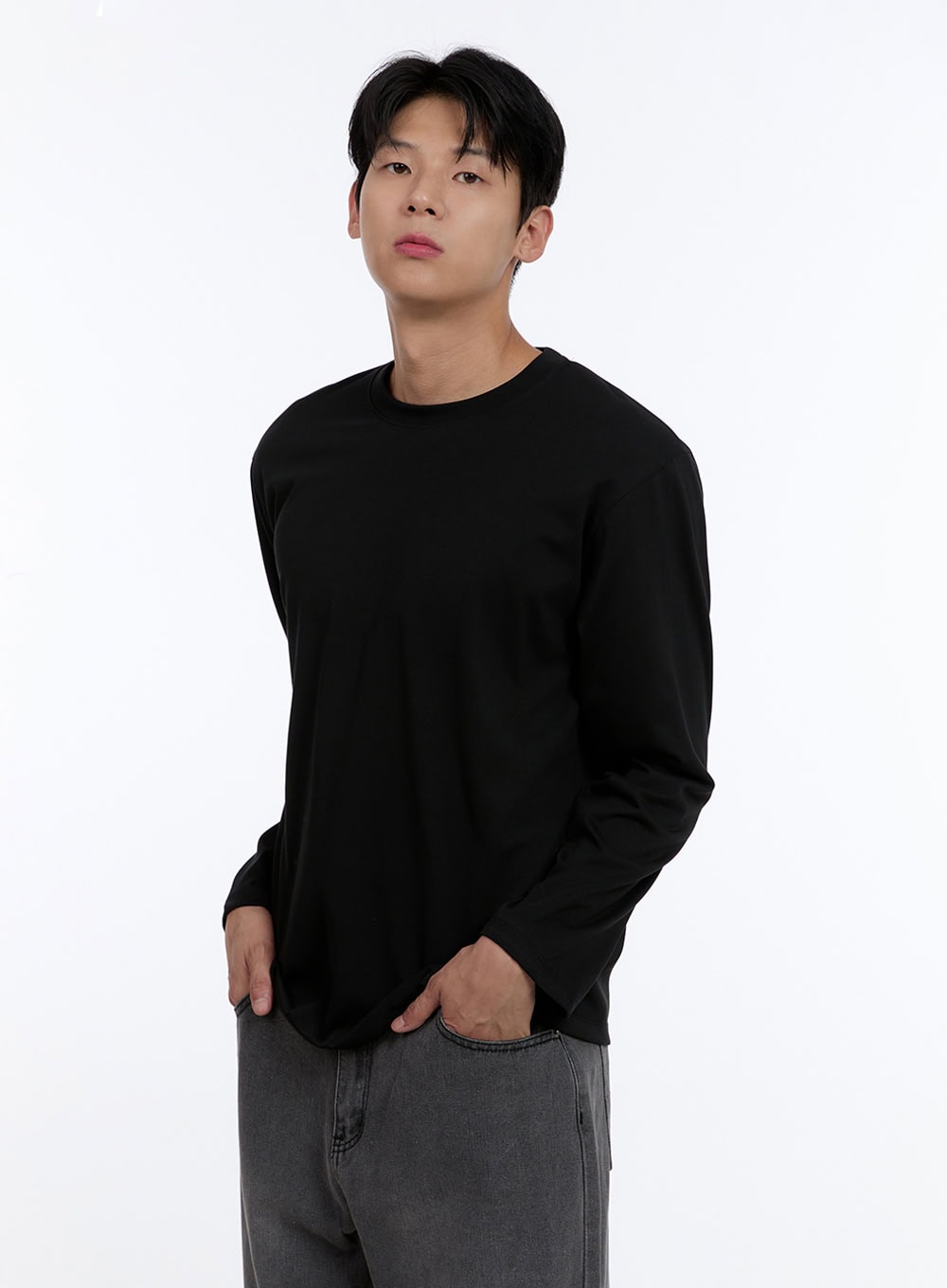 Men's Basic Long Sleeve (Black) IG427