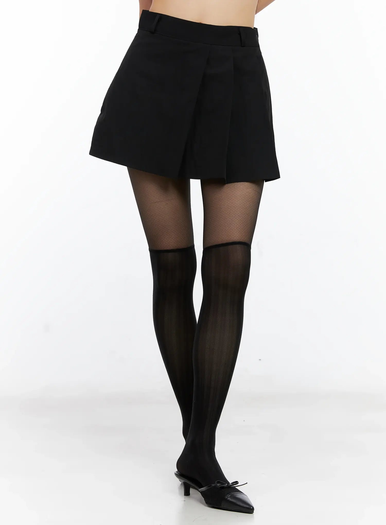 Pleated A-Line Mini Skirt CL529