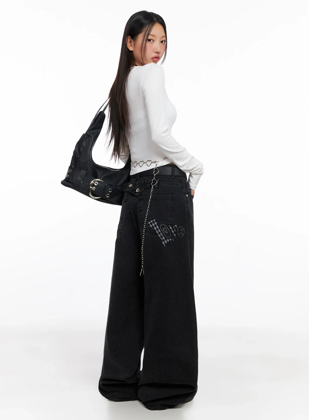 Sunwoo Embroidered Wide Leg Jeans IG528