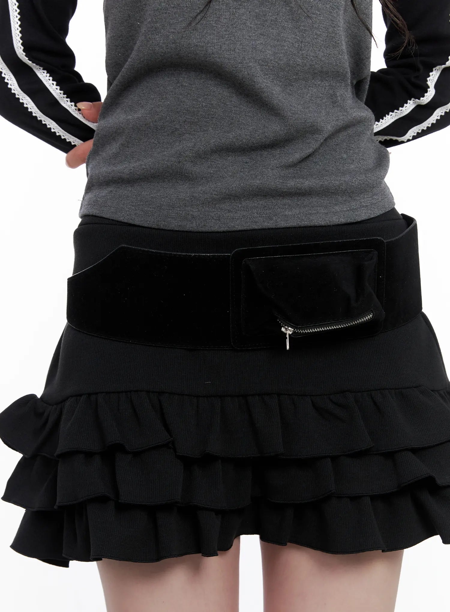 John Suede Pocketed Waist Belt CS529