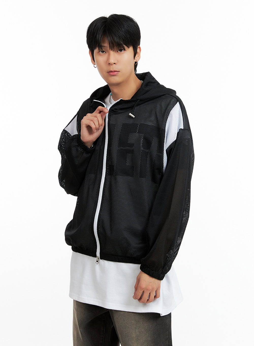Men's Mesh Hoodie Jacket IG402