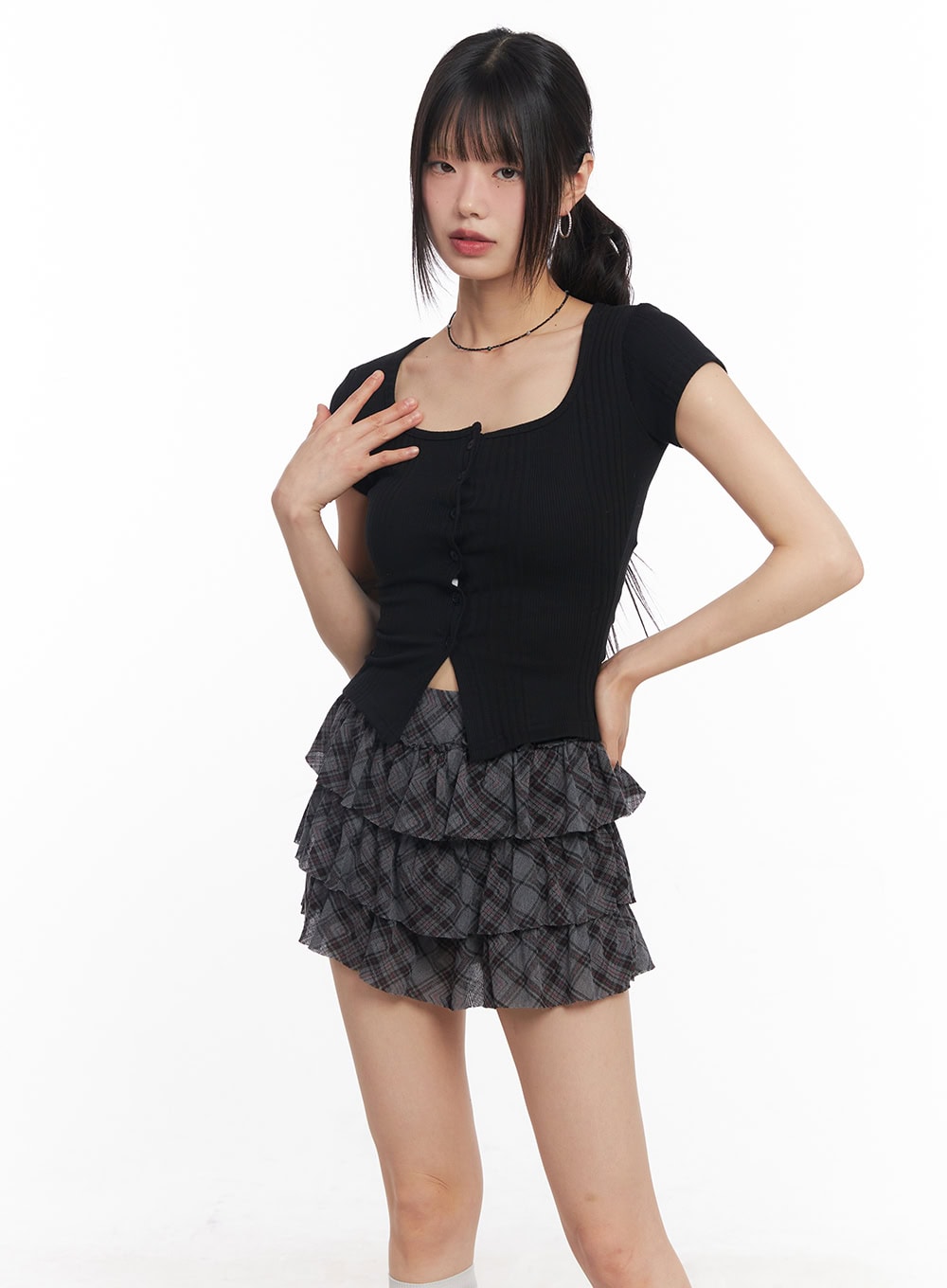 Slim-Fit Short Sleeve Cardigan CY514