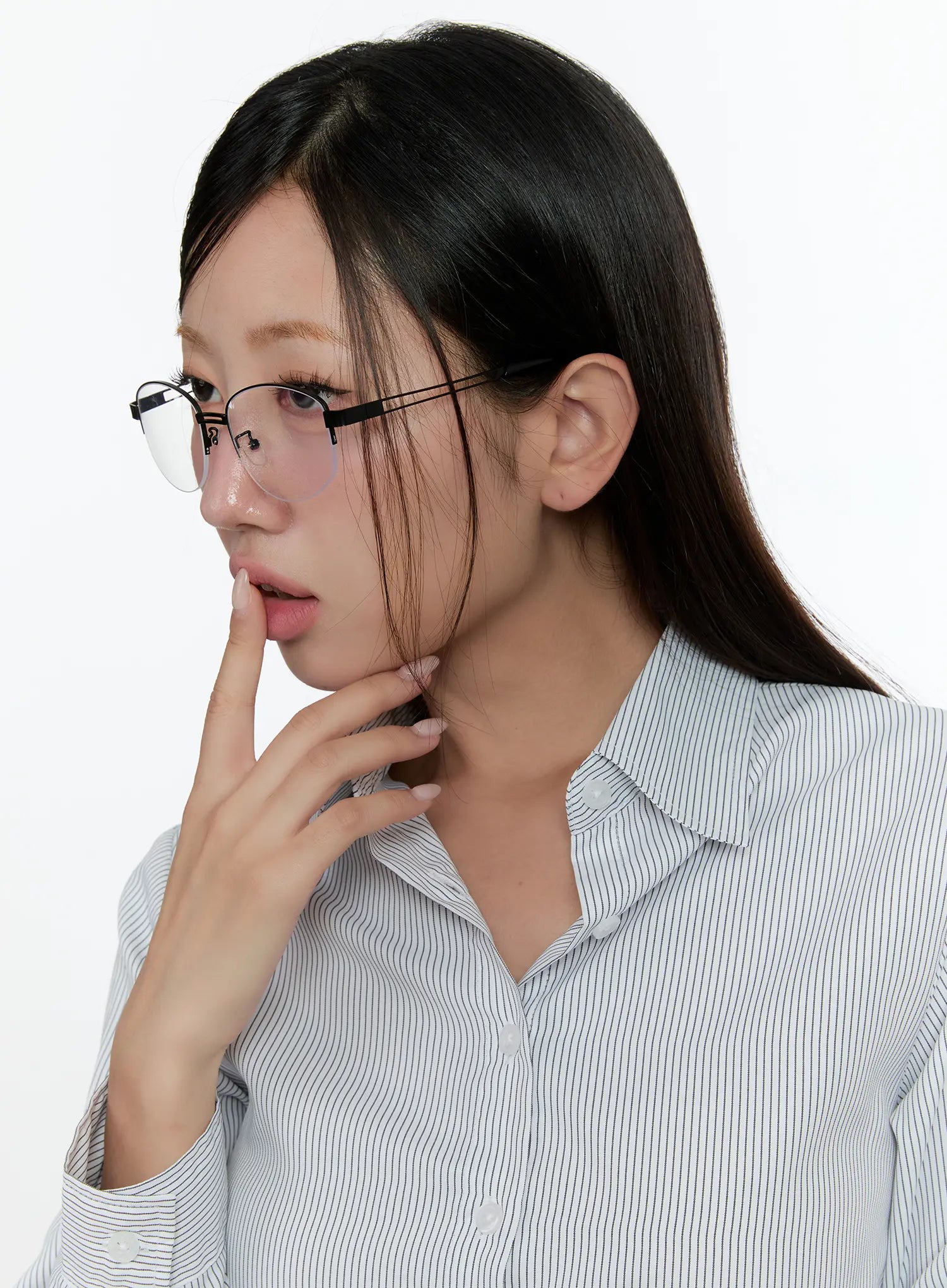 Chic Double-Bar Minimalist Fashion Glasses CS518