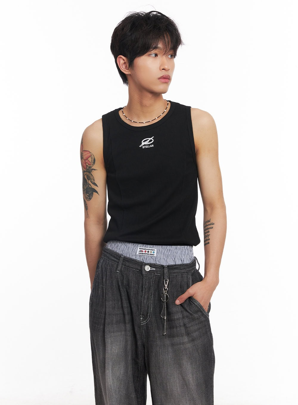 Men's Logo Slim Tank Top IY508