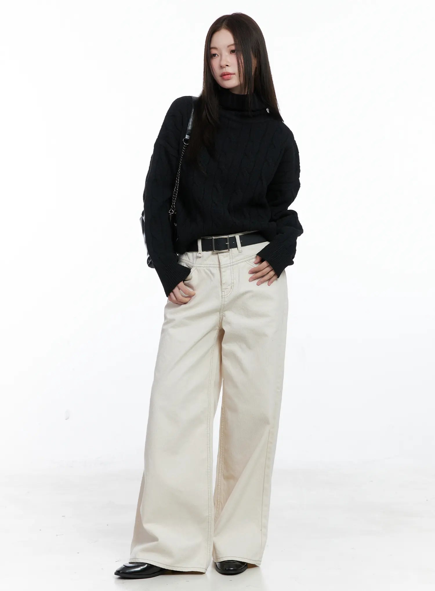 Cable Knit Turtleneck Sweater CO503