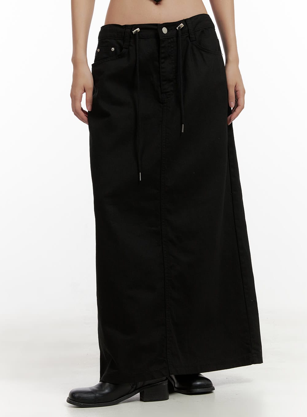 String Waist Maxi Skirt CL431