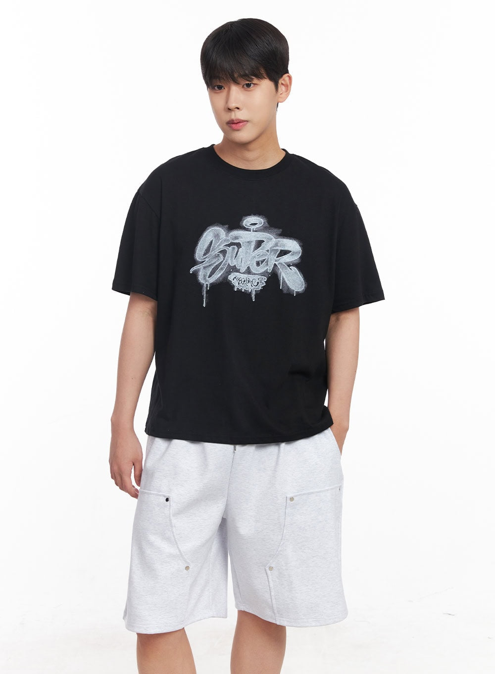 Men's Loose-Fit Graffiti T-Shirt IY520