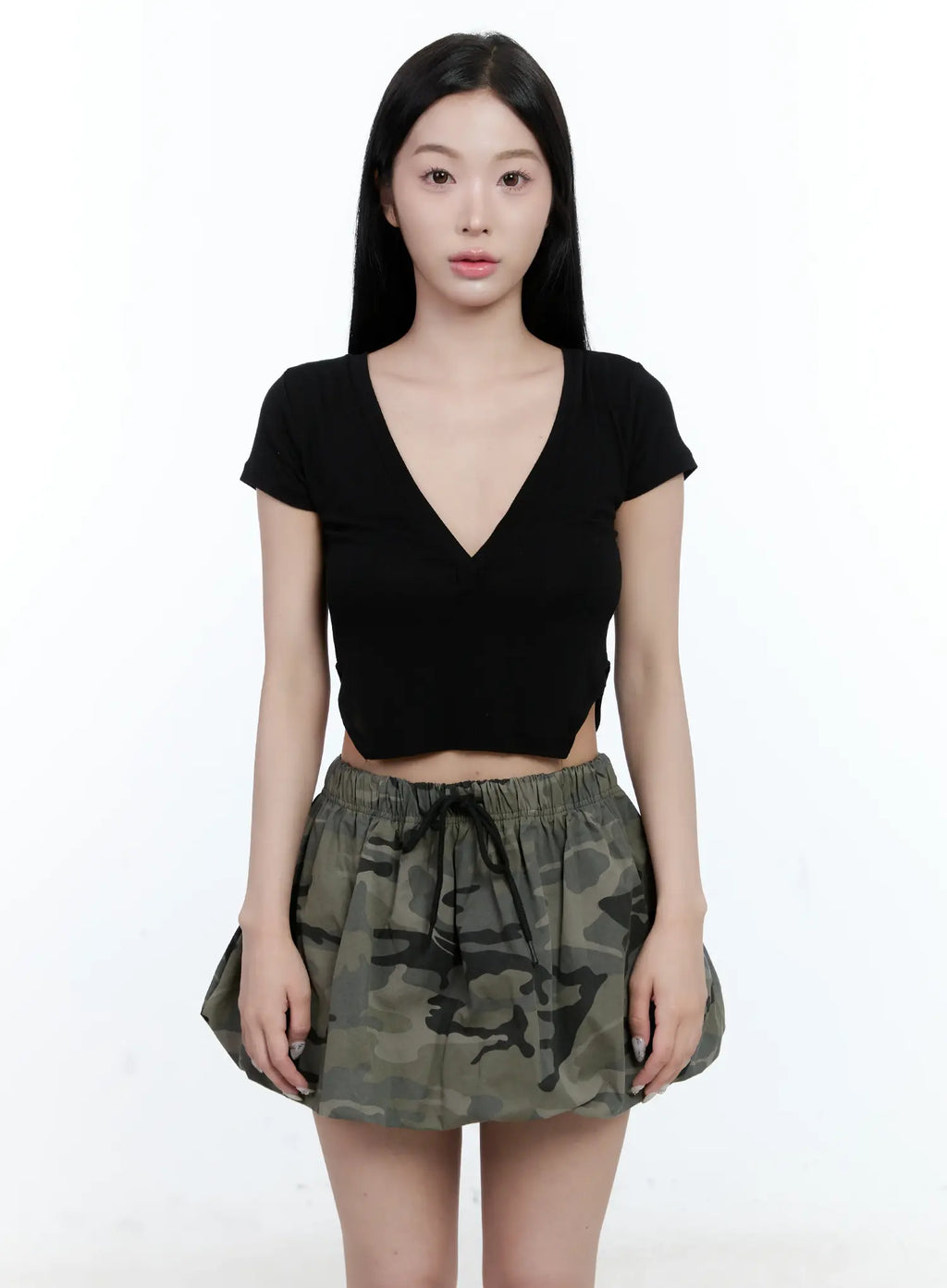 V-Neck Cropped Tee CL530