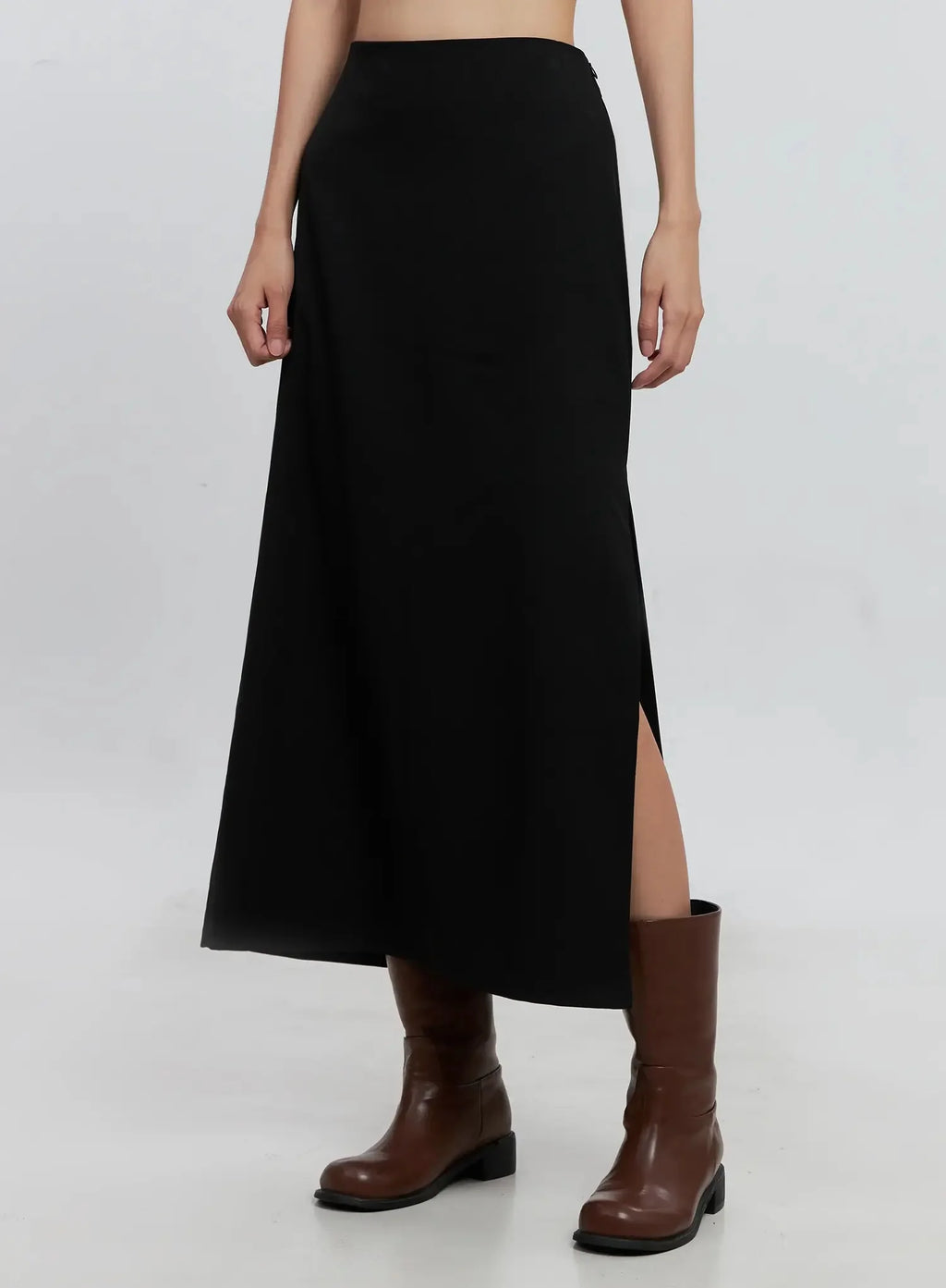 Side-Slit Midi Skirt IS515