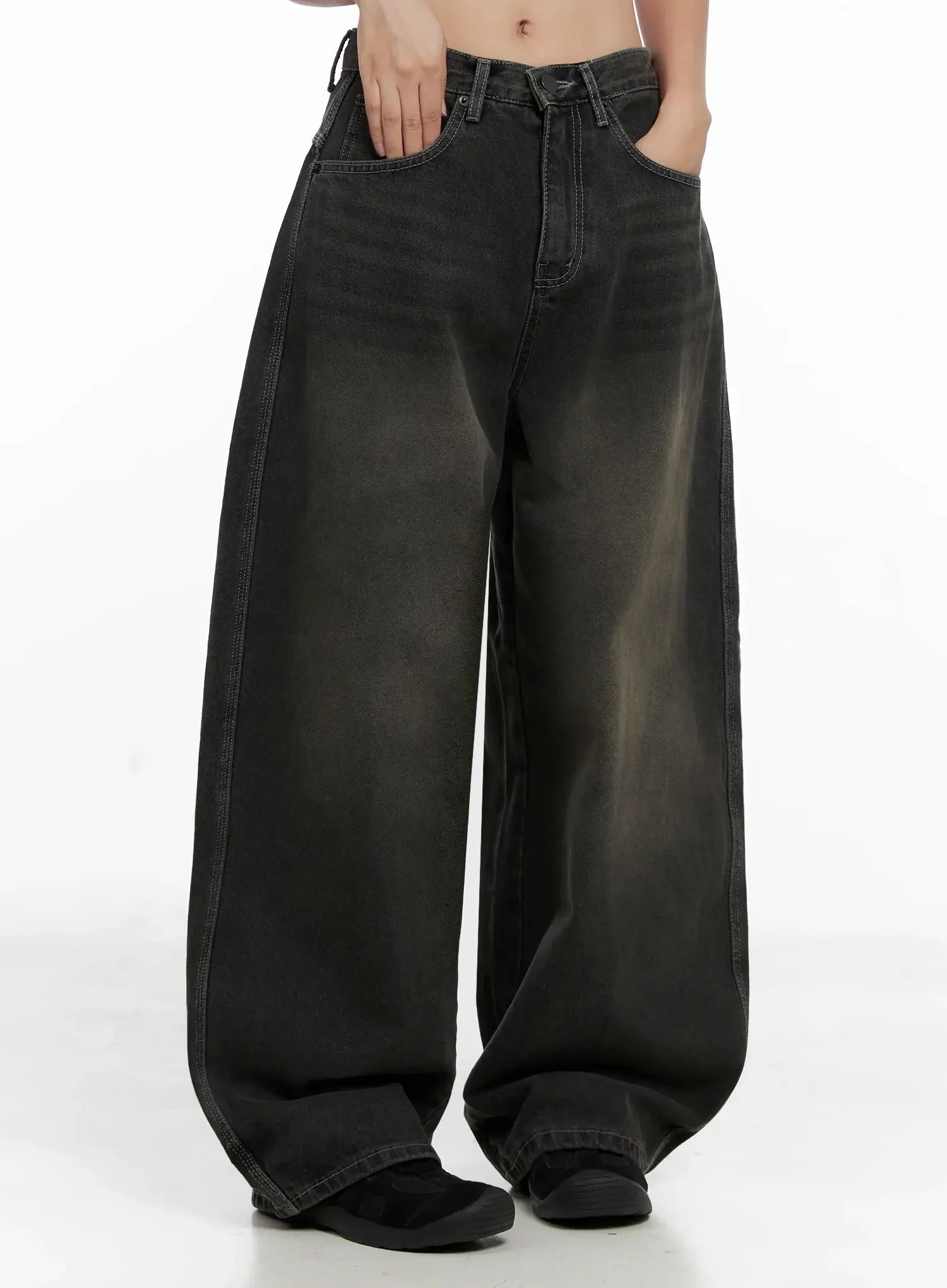 Hari Dark Washed Baggy Jeans IG527