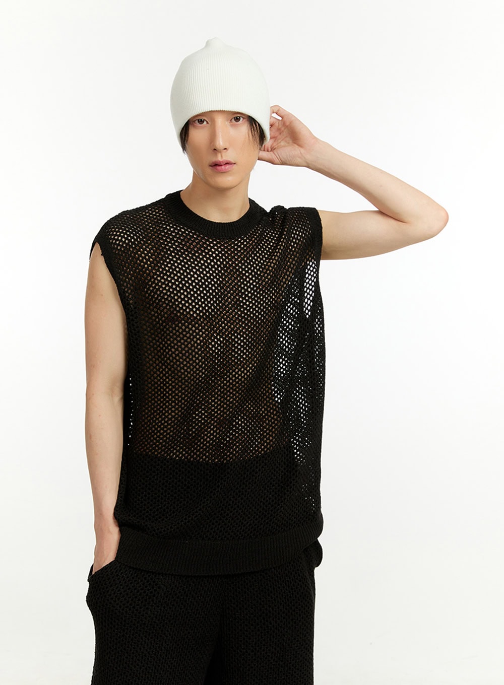 Men's Sheer Sleeveless Top IL418