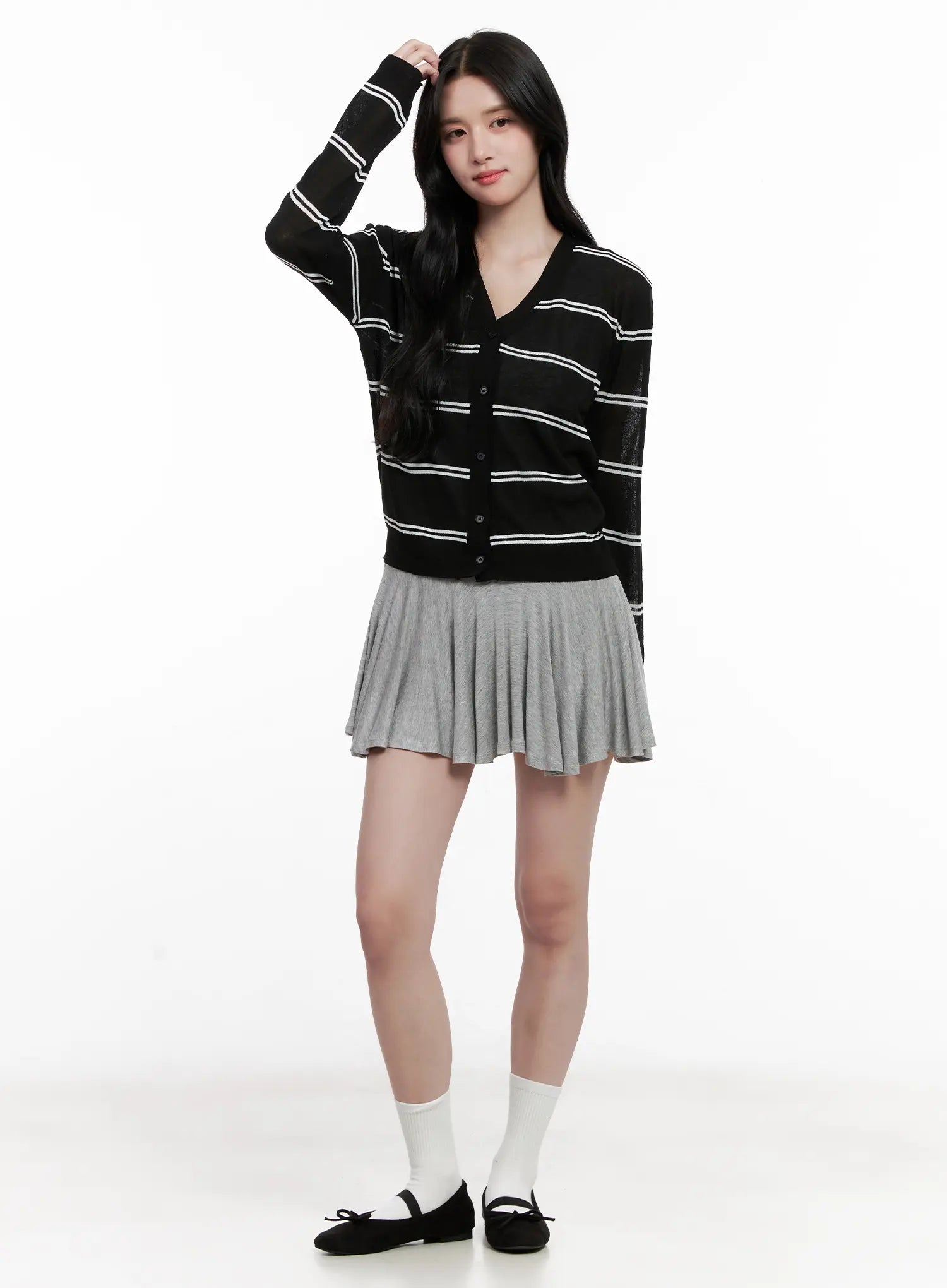 Sheer Striped Cardigan CL515