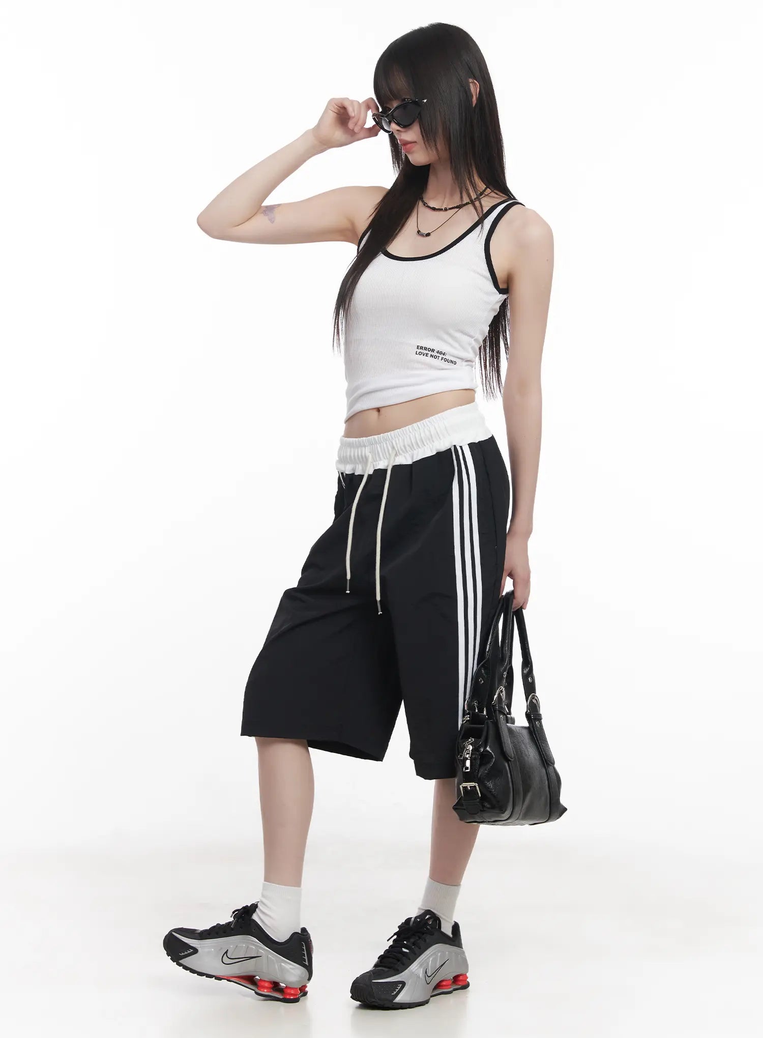 Striped Bermuda Sweat Shorts CU518