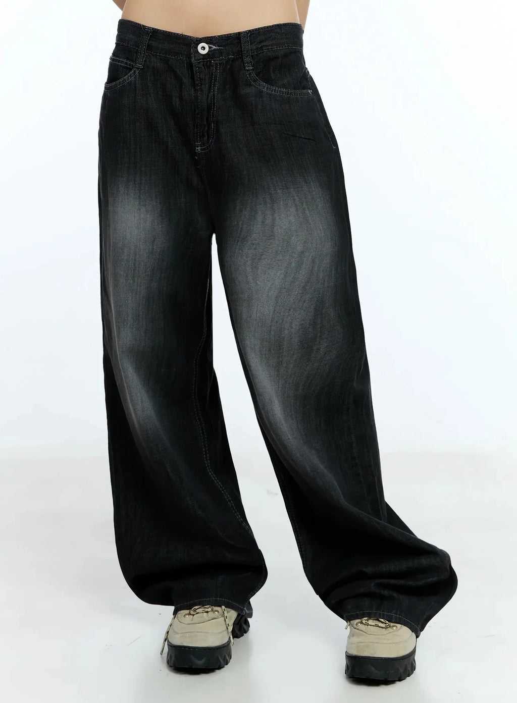 Wendy Washed Wide-Leg Jeans IU524