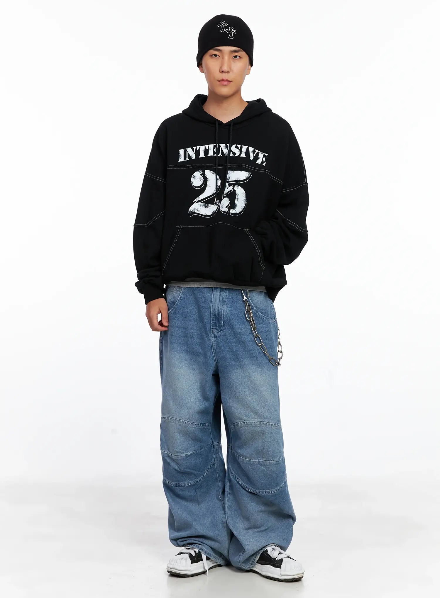 Men's Stitched Graphic Hoodie IS510