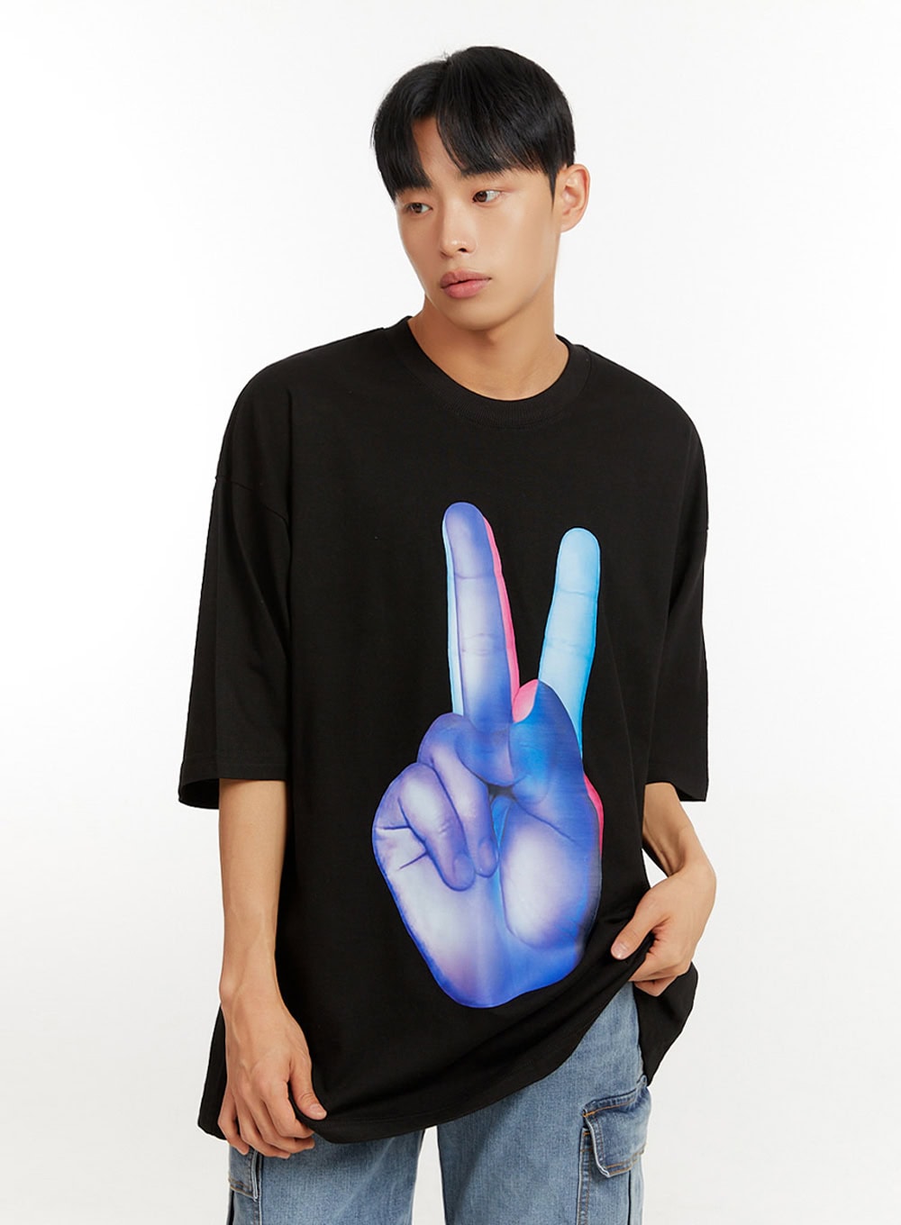 Men's Oversized Graphic T-Shirt IU426