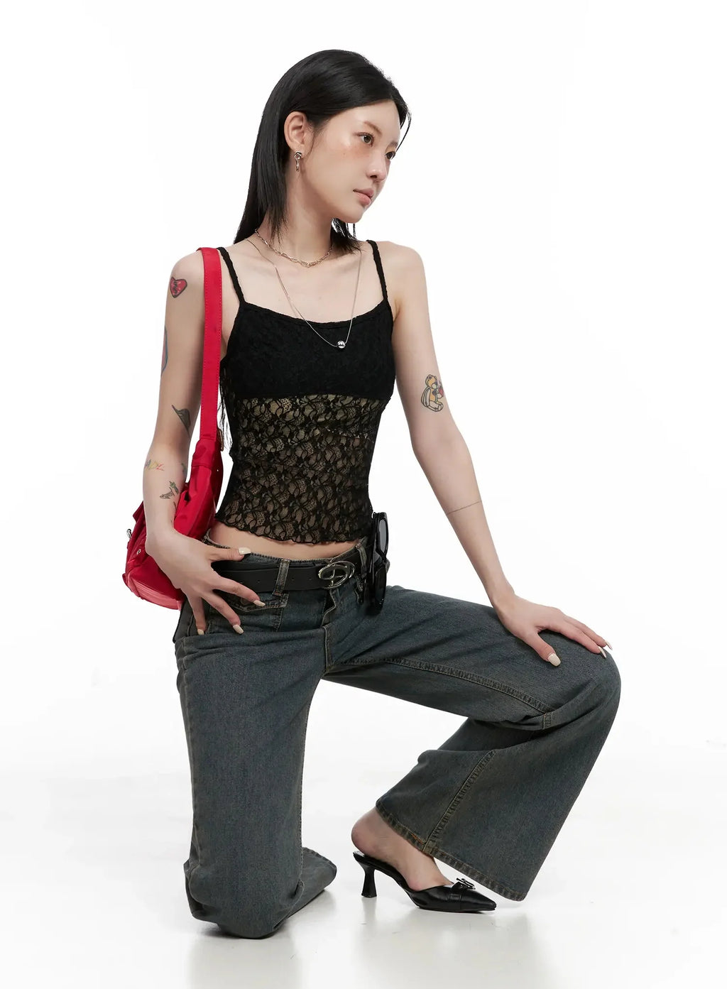 Lace Detail Cami Top IS508