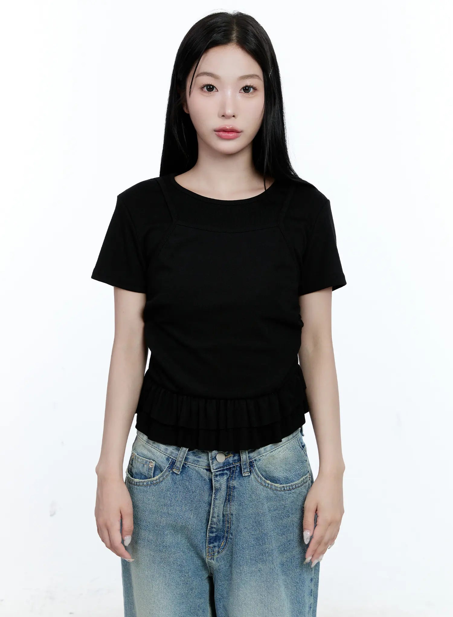 Layered Frill Short-Sleeve Tee CG512