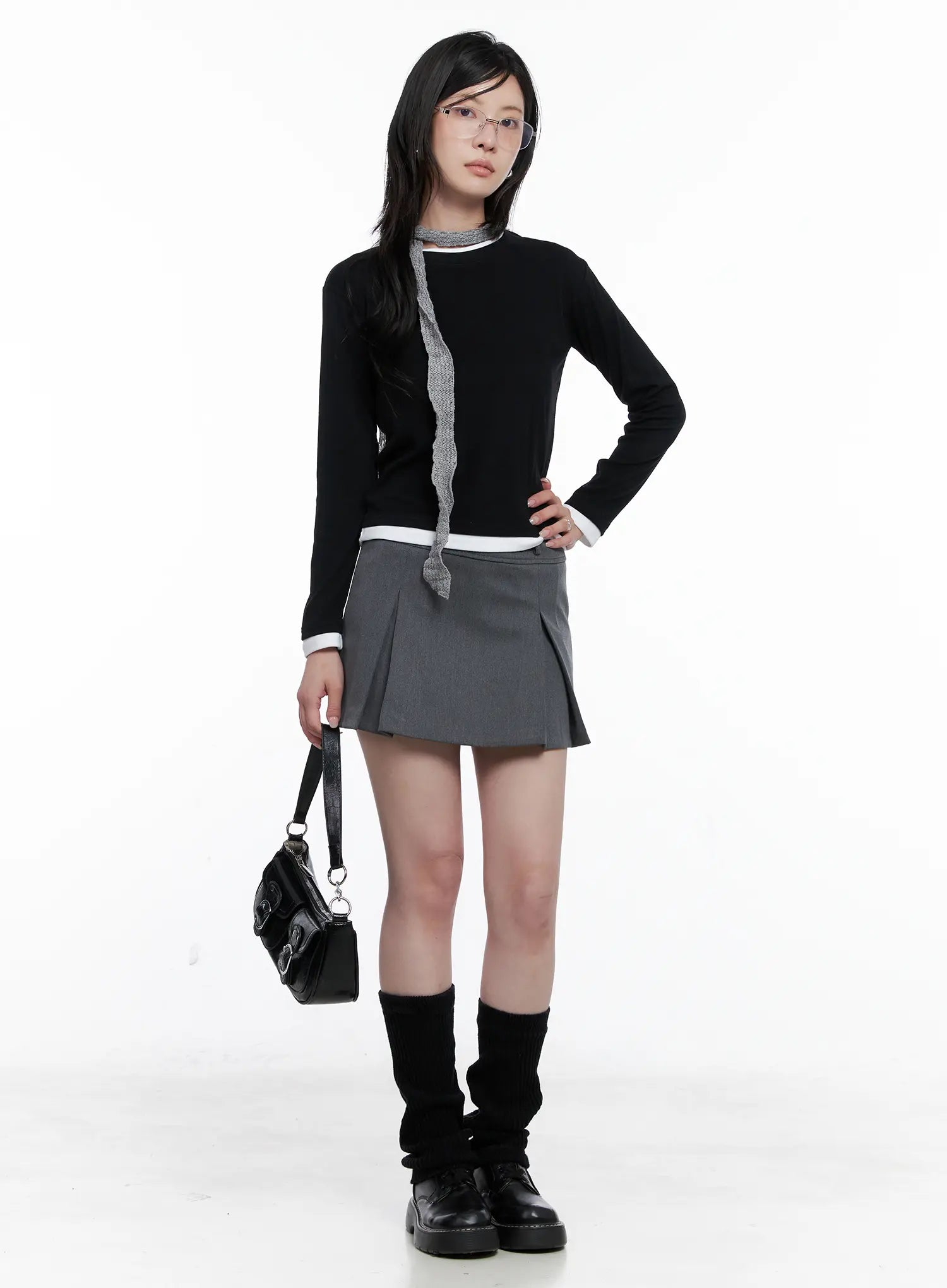 Two-Tone Long Sleeve Top CS529