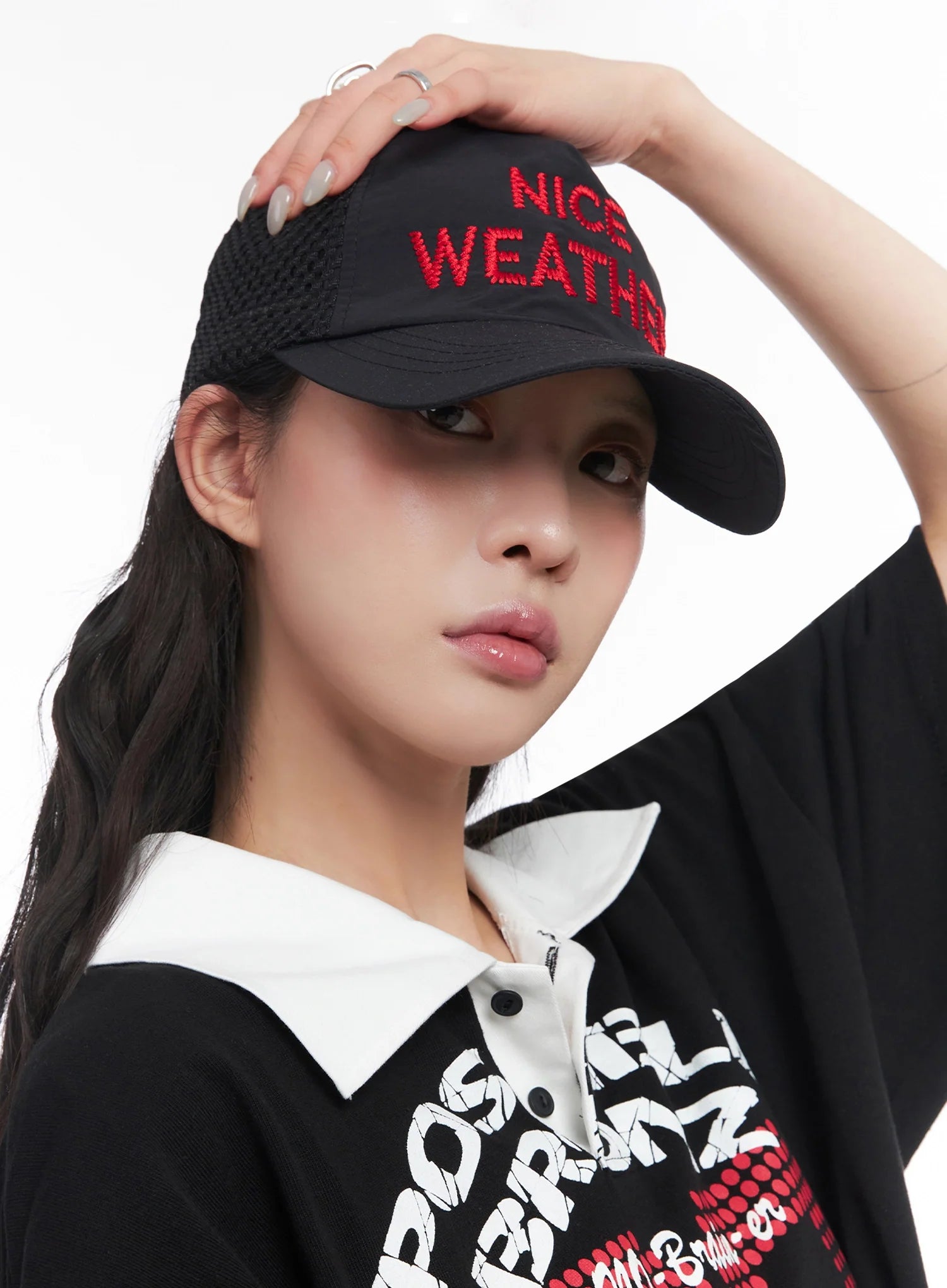 Embroidered Mesh Baseball Cap IC503