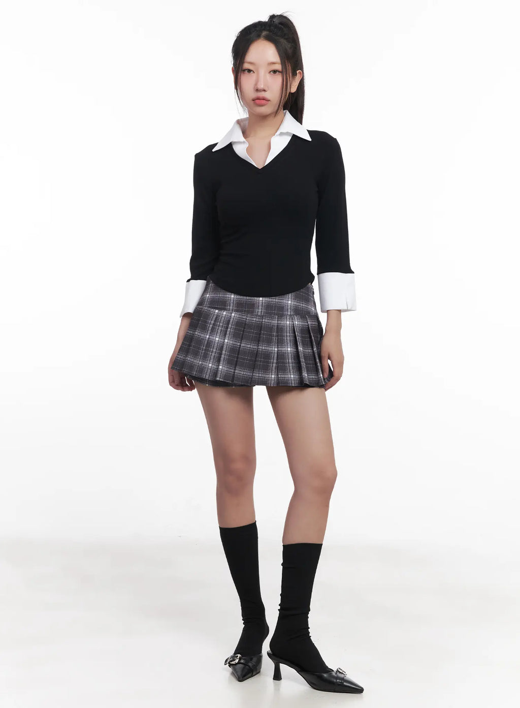 Slim-Fit Layered Collar Shirt CU516