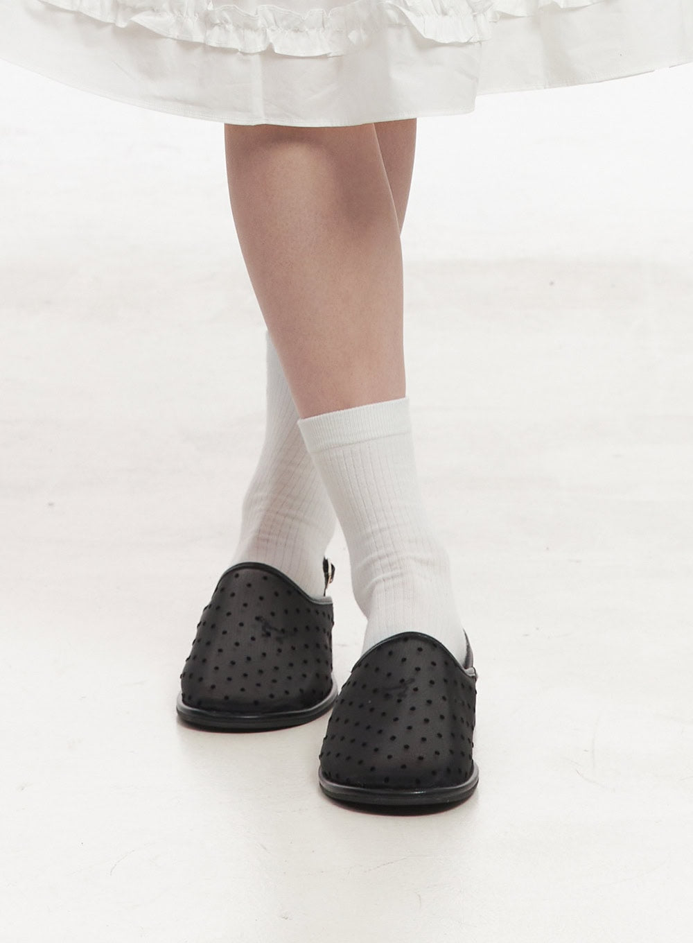 See-Through Polkadot Sandals IY509