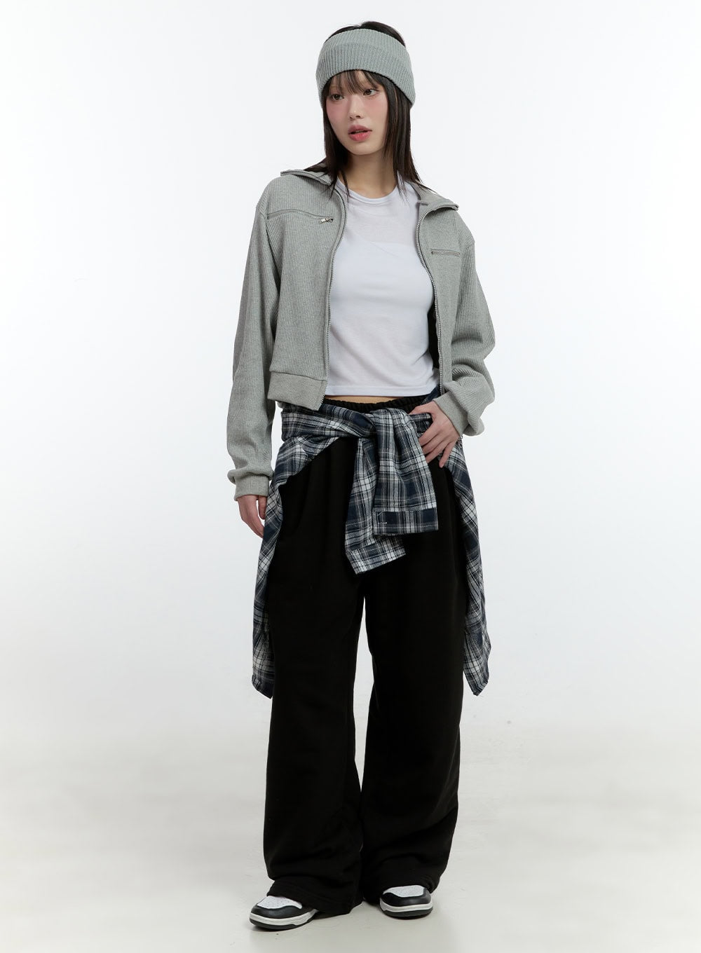 Essential Pintuck Wide-Leg Sweatpants CF507