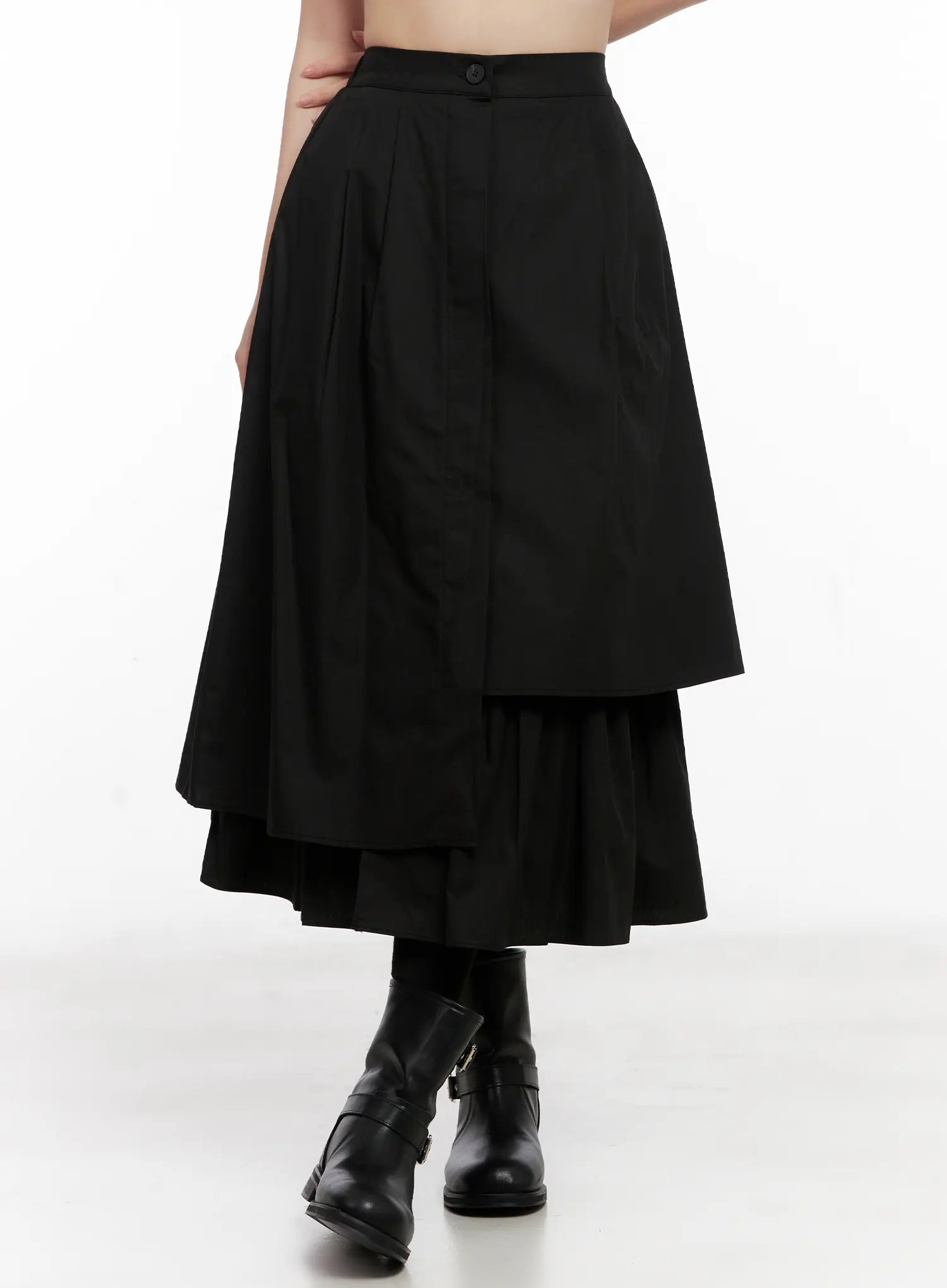 Asymmetrical Flare Layered Skirt CG526