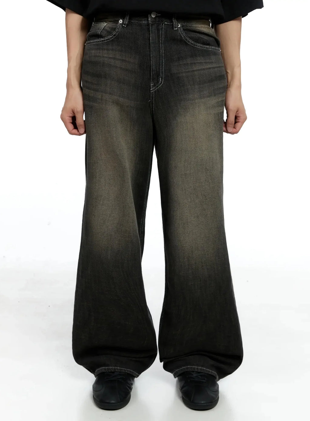 Men's Vintage Wash Baggy Jeans IG520