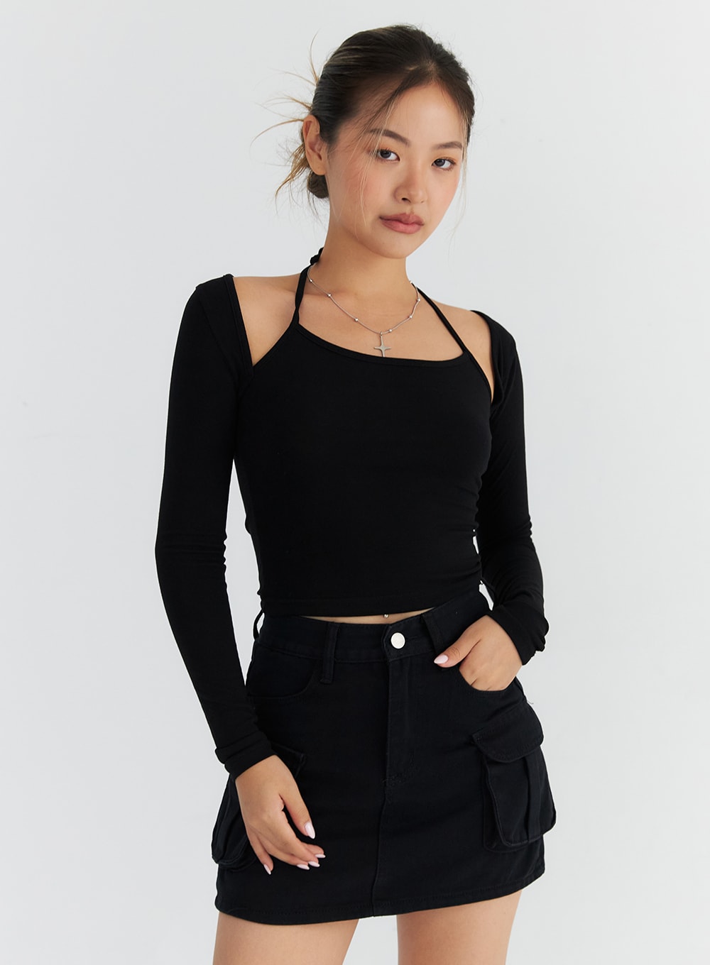 Halter-Neck Bolero Style Top CO313